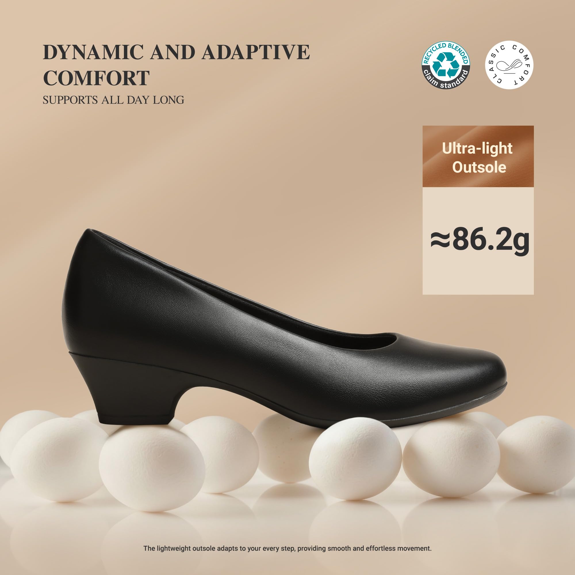 DREAM PAIRS Women's Chunky Closed Toe Dress Low Block Heels Comfortable Slip On Work Pumps Wedding Casual Shoes,Size 8,Black,SDPU26009W