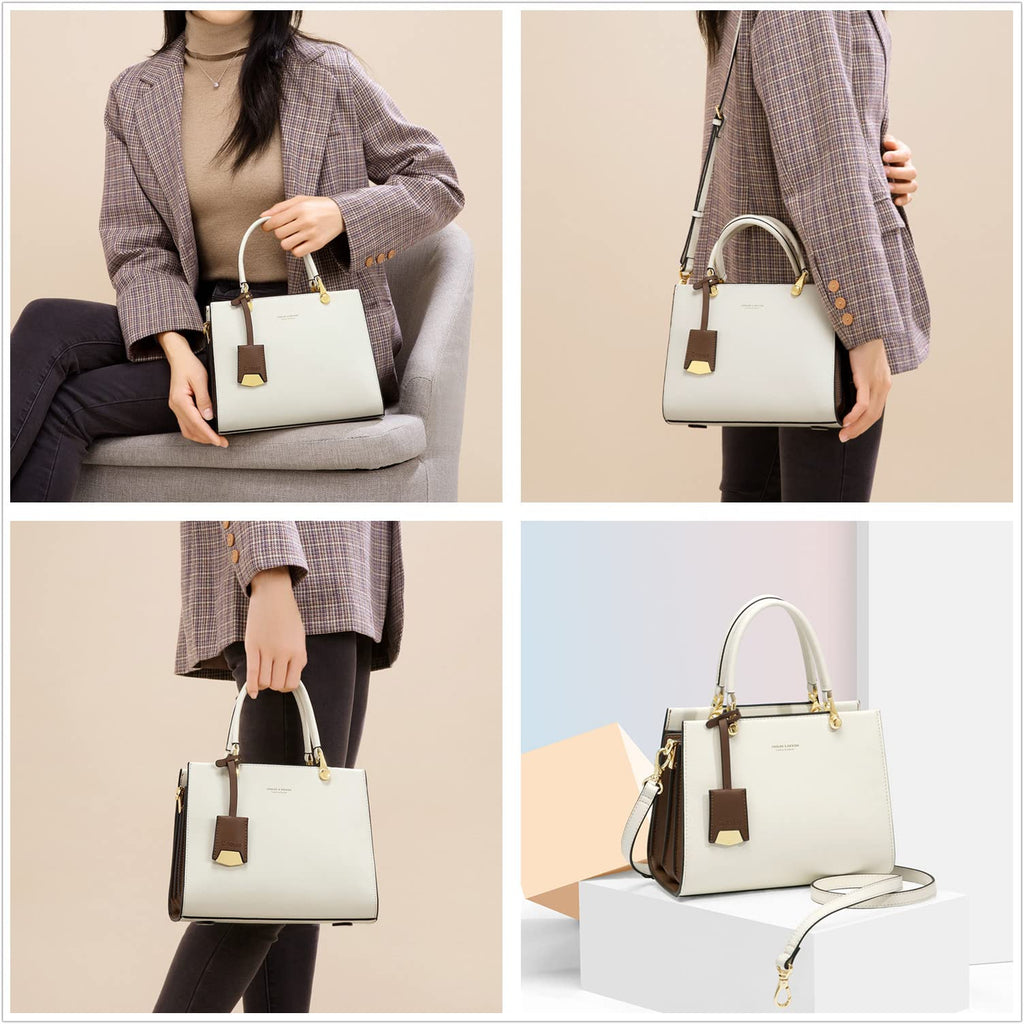 Cnoles Handbags for Women Fashion Leather Tote Shoulder Bags Ladies Handle Satchel Purse Dark Blue