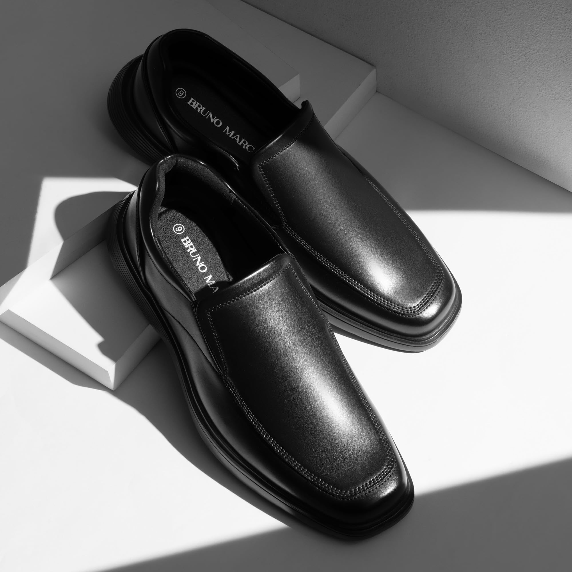 Bruno Marc Men's Dress Shoes Slip On Comfortable Loafers Business Casual Shoes,Size 13,Black,SBLS2403M