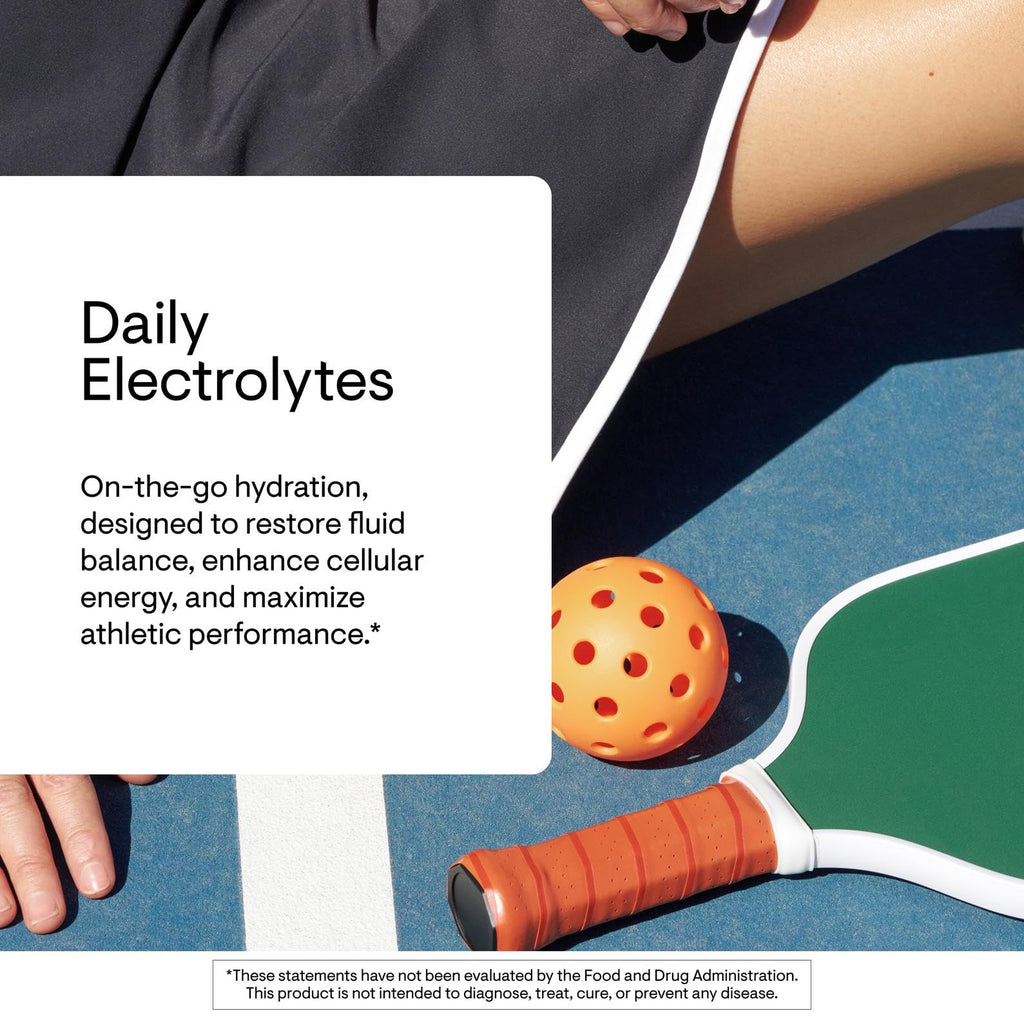 THORNE - Daily Electrolytes - Zero Sugar & Low-Calorie Electrolyte Powder Drink Mix - Flavors Derived from Natural Sources - NSF Certified for Sport - Blood Orange - 30 Stick Packs