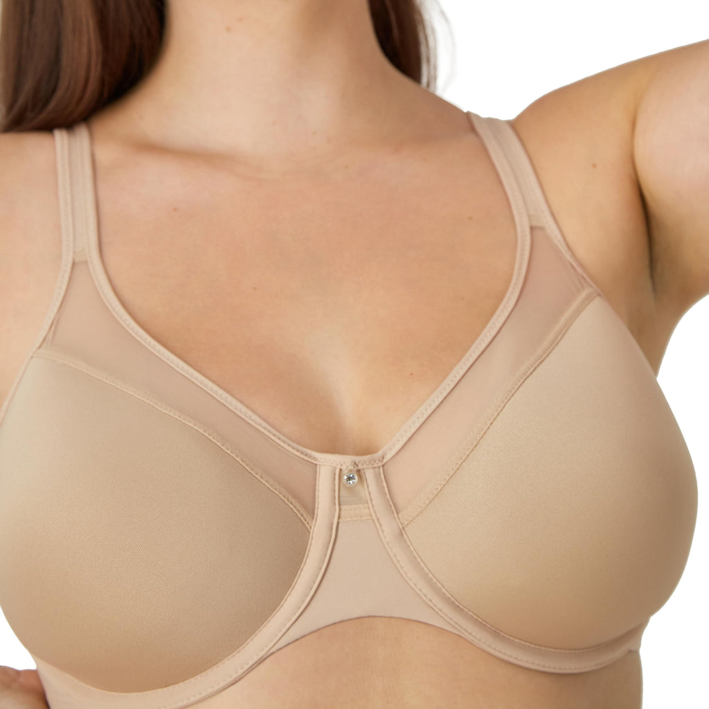 Bali Women's One Smooth U Ultra Light Illusion Neckline Underwire Bra, Nude,38B