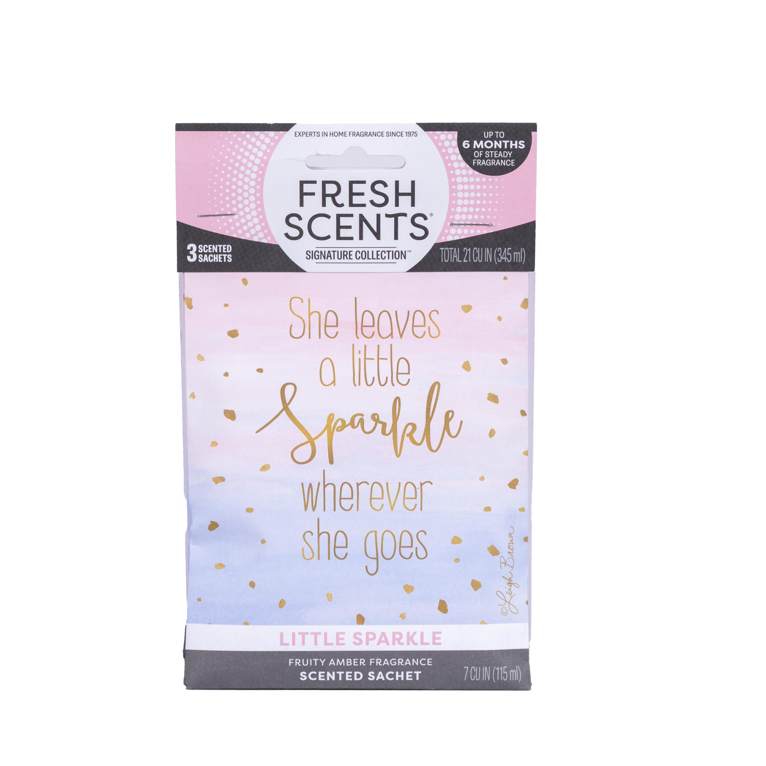 Fresh Scents | Scented Sachet Packet | Little Sparkle | Air Freshener Bags for Drawers, Closets, Cars | 3 Pack | Long Lasting Home Fragrance