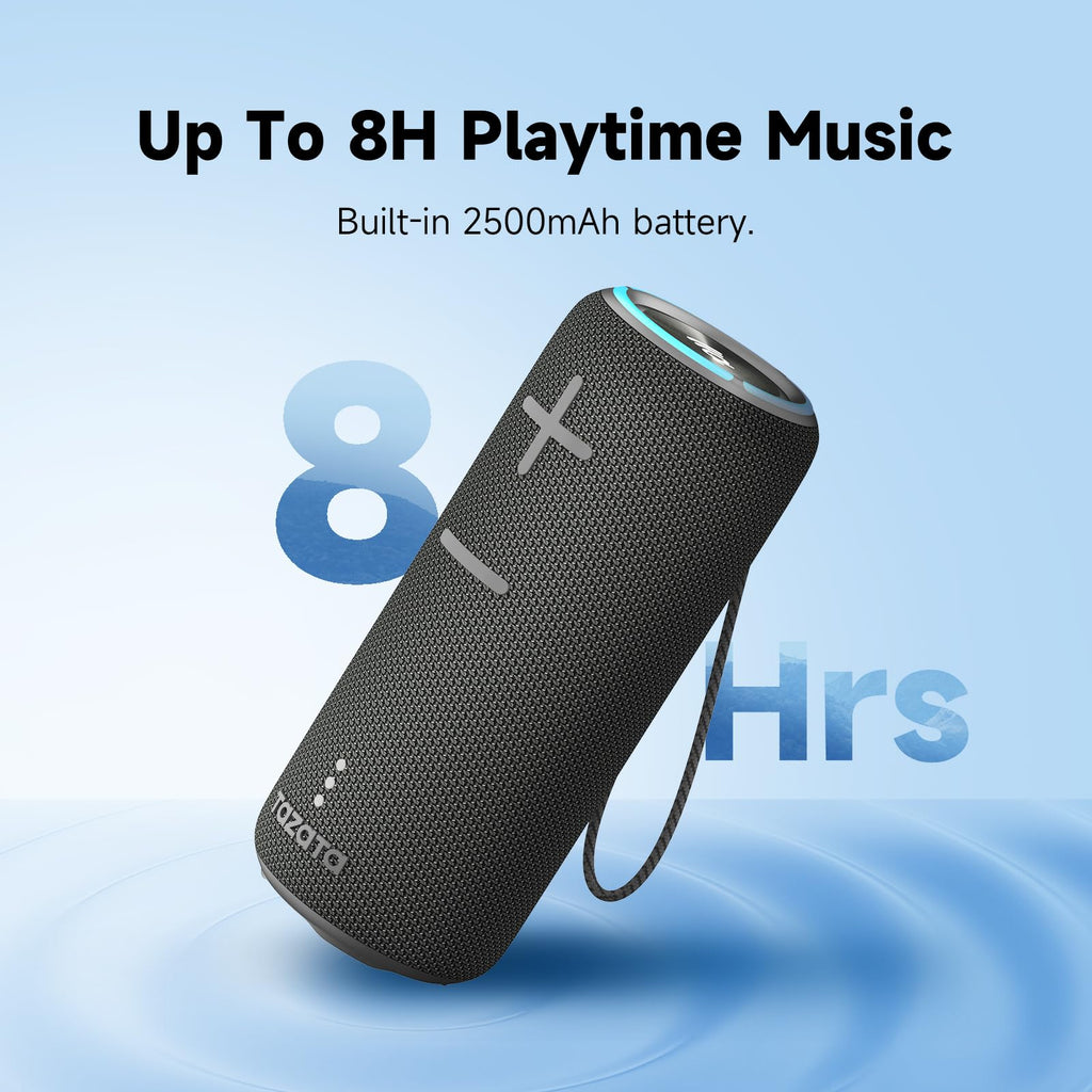 TAZATA Portable Bluetooth Speaker, 30W 360° Surround Sound IPX7 Waterproof Wireless Golf Speakers,Outdoor Loud TWS Speaker for Beach,Party,Camping,Birthday Valentines Gifts