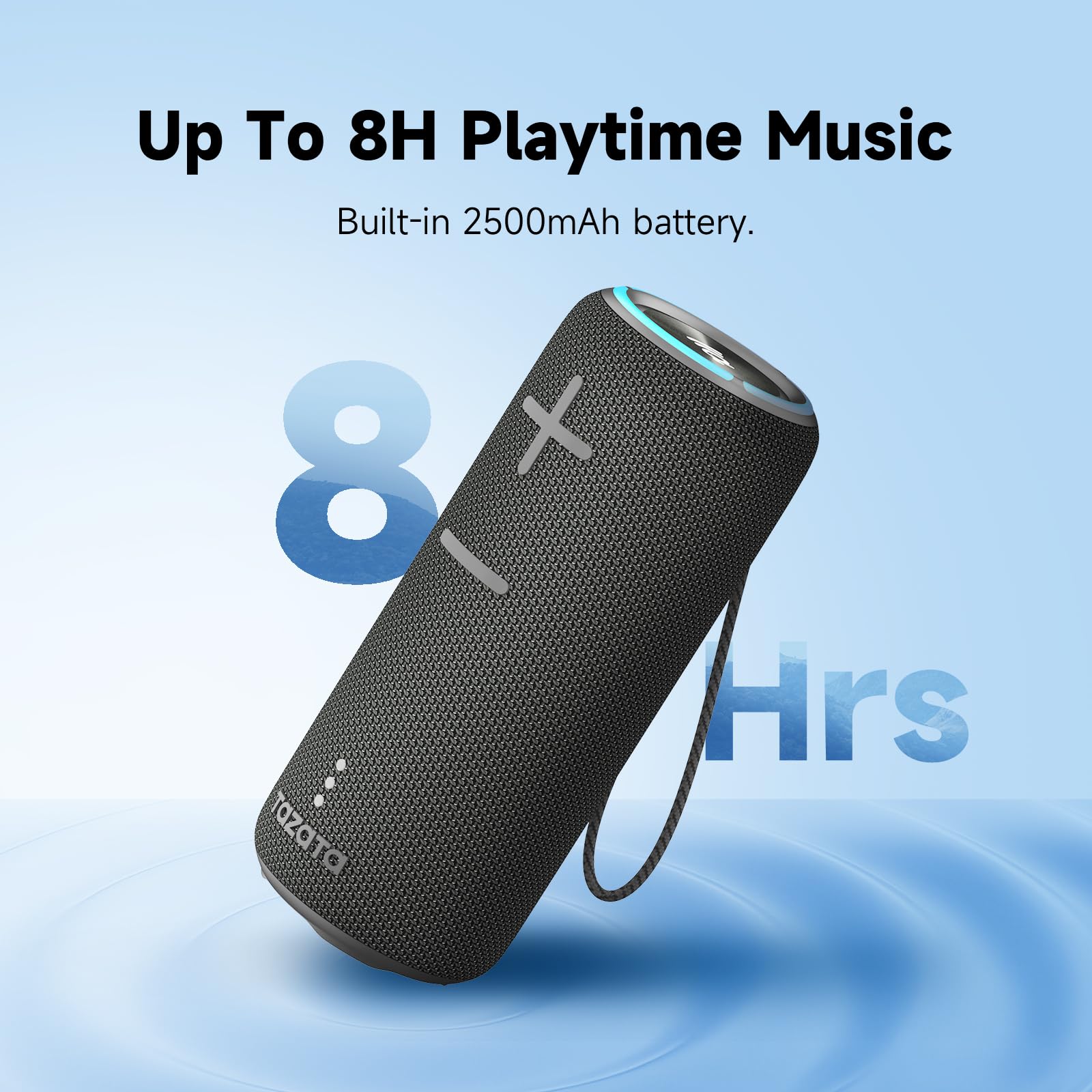 TAZATA Portable Bluetooth Speaker, 30W 360° Surround Sound IPX7 Waterproof Wireless Golf Speakers,Outdoor Loud TWS Speaker for Beach,Party,Camping,Birthday Valentines Gifts