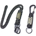 LUYADIN Paracord Lanyard Keychain with USA Flag,Parachute Rope Necklace Keychains for Outdoor Activities,Keys,Whistle
