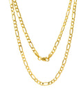 JEWELHEART 14K Real Gold Figaro Chain - 2mm Diamond Cut Cuban Link Figaro Necklace For Men - Yellow Gold Pendant Necklace For Women with Lobster Clasp 18"