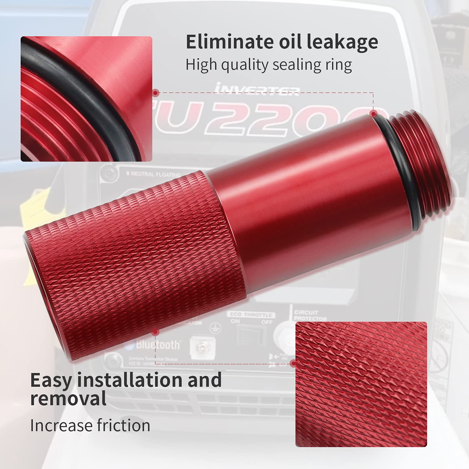 Fits for Honda EU2200i Generator Mess Free Oil Change Funnel and Magnetic Oil Dipstick Combo Kit