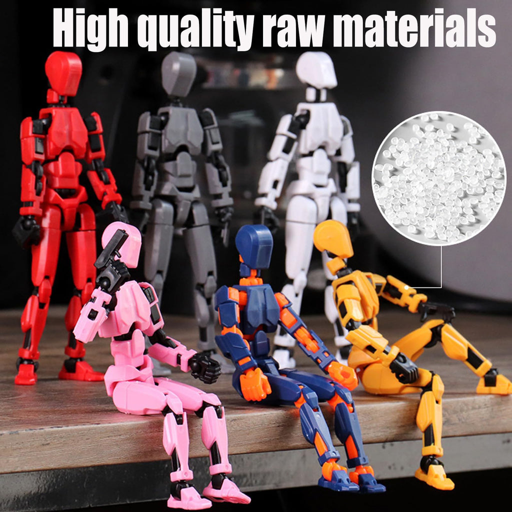 Dumwick Assembly Completed Titan 13 Action Figure Set,Titan 13 Robot Action Figures 3D Printed Multi Jointed Movable,Nova 13 Action Figure,Decorations for Action Figures (9pcs,Assembly Completed)