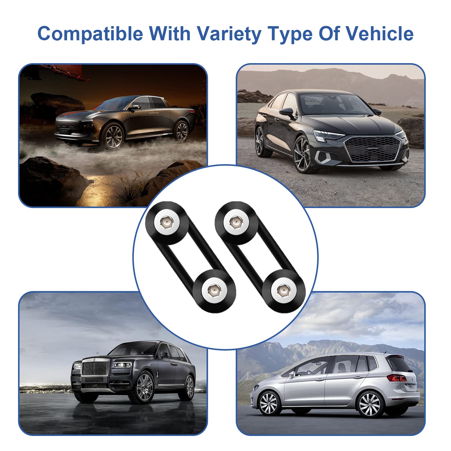 Mejiao Front Bumper Clips Black 12PC Quick Release Bumper Clips it Can be Applied to Front and Rear Bumpers,Trunks,Fenders,Hatches,Hoods,Etc.