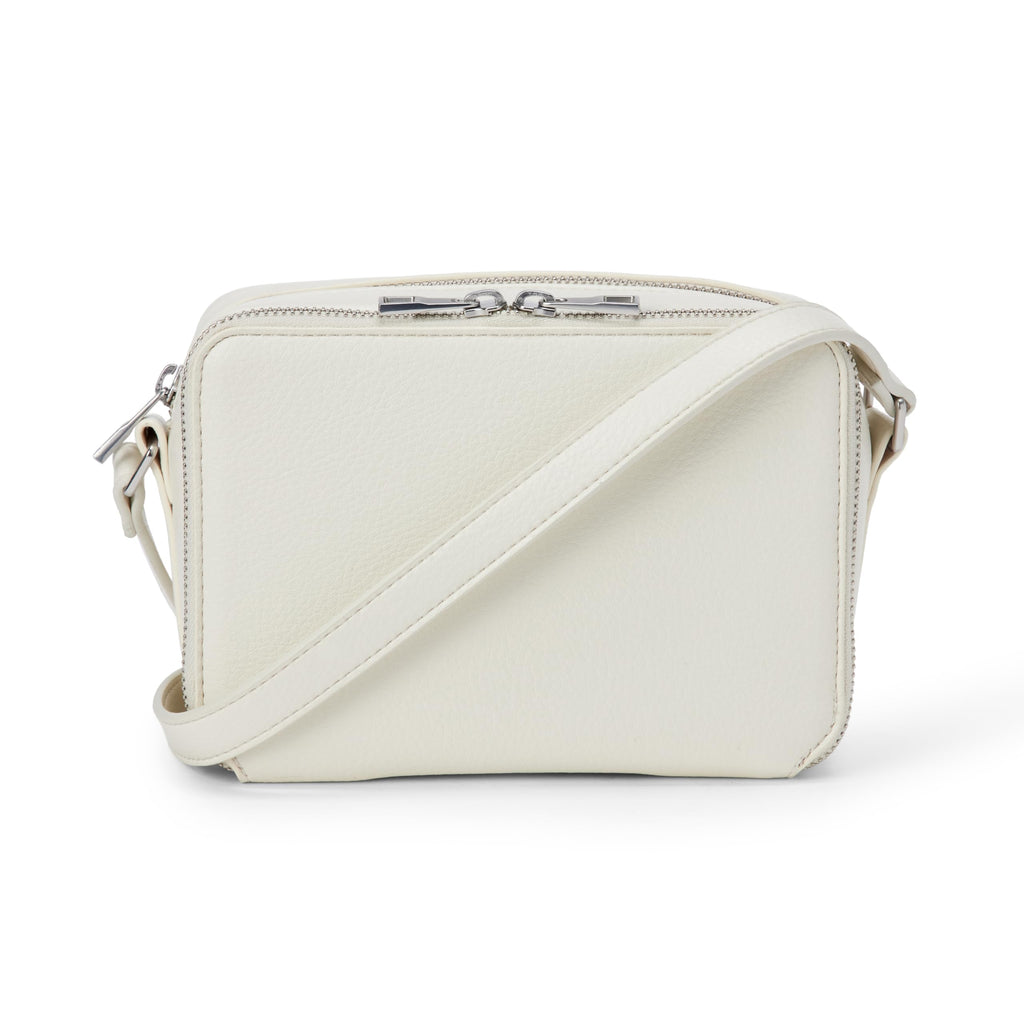 Amazon Essentials Women's Boxy Crossbody Bag, Ecru, One Size