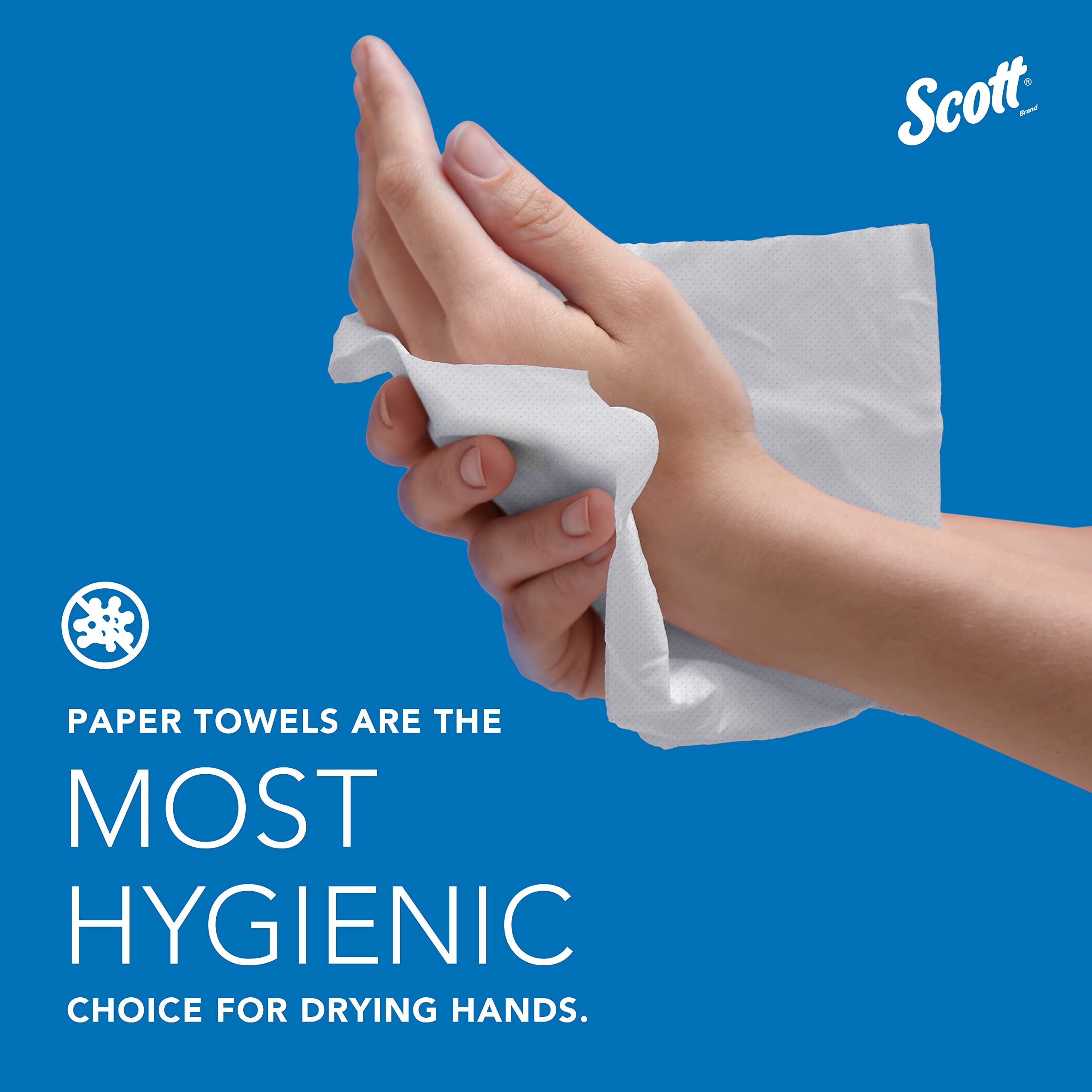 Scott Professional Universal Multifold Paper Towels, Bulk (58091), Absorbency Pockets, White, 9.2"x9.4" Towel, White, Compressed, Compact (250 Sheets/Pack, 12 Packs/Case, 3,000 Sheet Total)