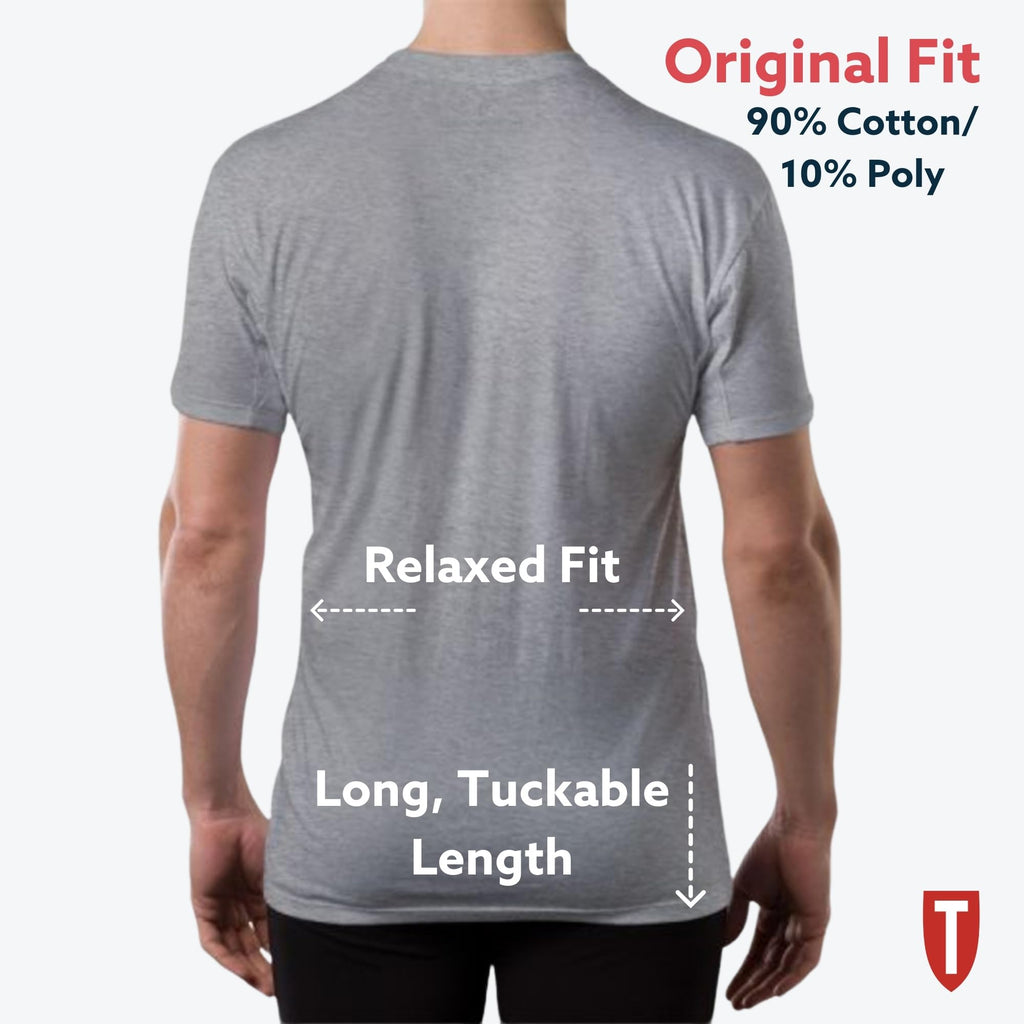 Men's Sweatproof Undershirt - Cotton V Neck T-Shirt with Underarm Sweat Pads - Original Fit - Aluminum-Free Alternative - Heather Grey - Medium