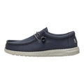 HEYDUDE Men's Wally Canvas Black Oyster Size 11, Men’s Shoes, Slip-on Loafers, Comfortable & Light-Weight