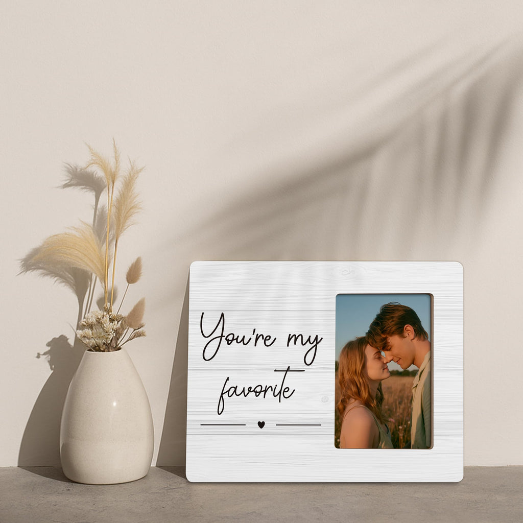 DIMSEOIUS Sole Mate Frame Gifts for Couple, Boyfriend Girlfriend Picture Frame, You Are My Favorite Frames Fits 4x6 Photo