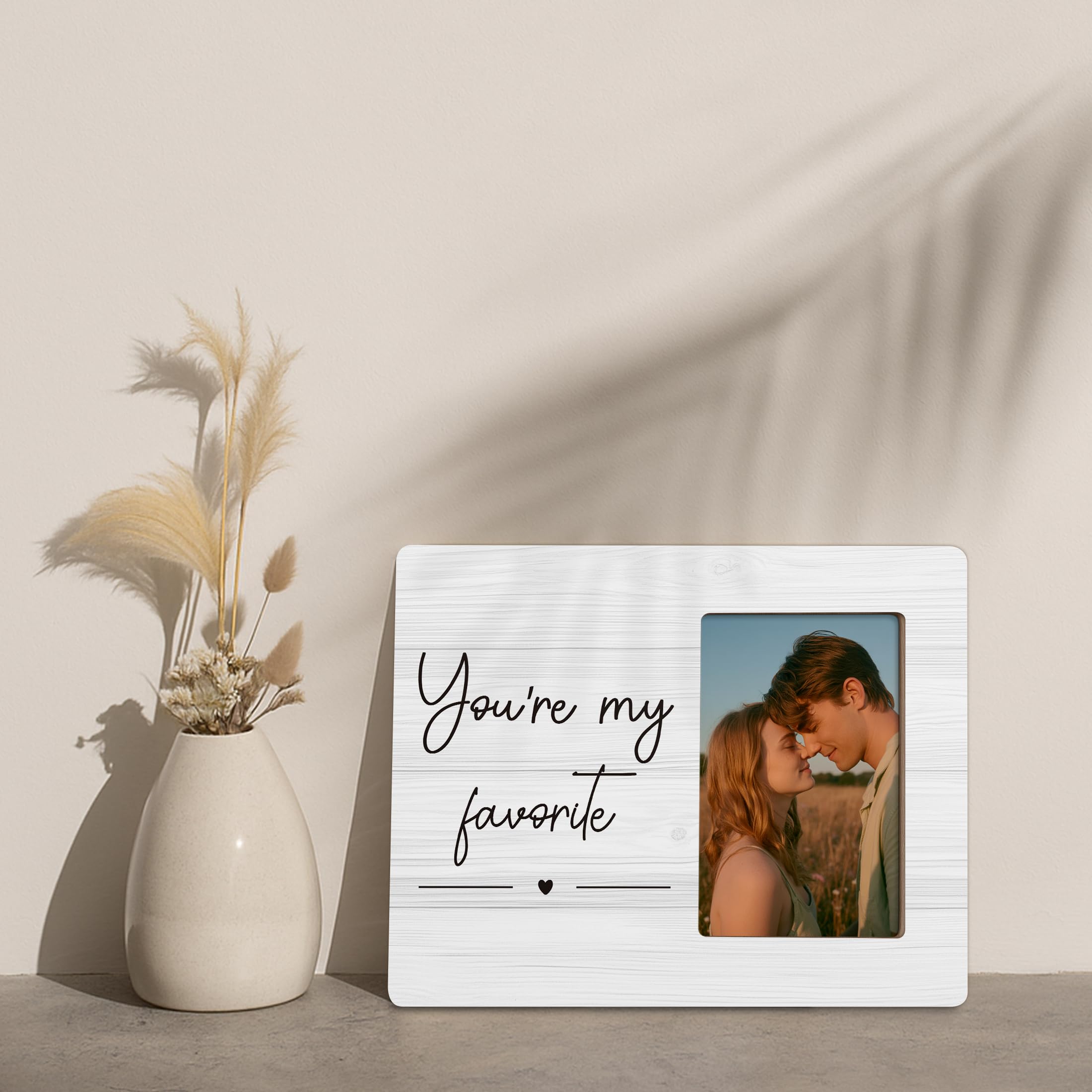 DIMSEOIUS Sole Mate Frame Gifts for Couple, Boyfriend Girlfriend Picture Frame, You Are My Favorite Frames Fits 4x6 Photo