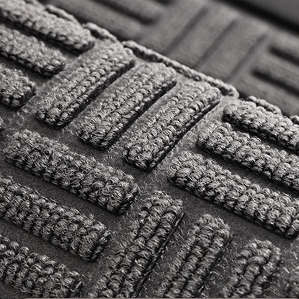 MATZEN Block Pattern Doormat, Heavy Duty Indoor Outdoor Entrance Mat, Non-Slip Rubber Base, Waterproof Dirt Trapping Floor Mat for Front Door, Office, Store, 29.5x17.7, Grey