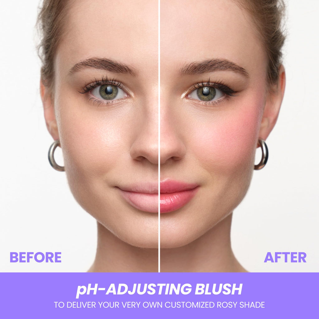 Wonderskin Cream Blush Stick pH-Activated - pHlush Stick Multi-Use, Cream Tint for Cheeks and Lips, Cooling Nourishing Color-Adjusting Makeup