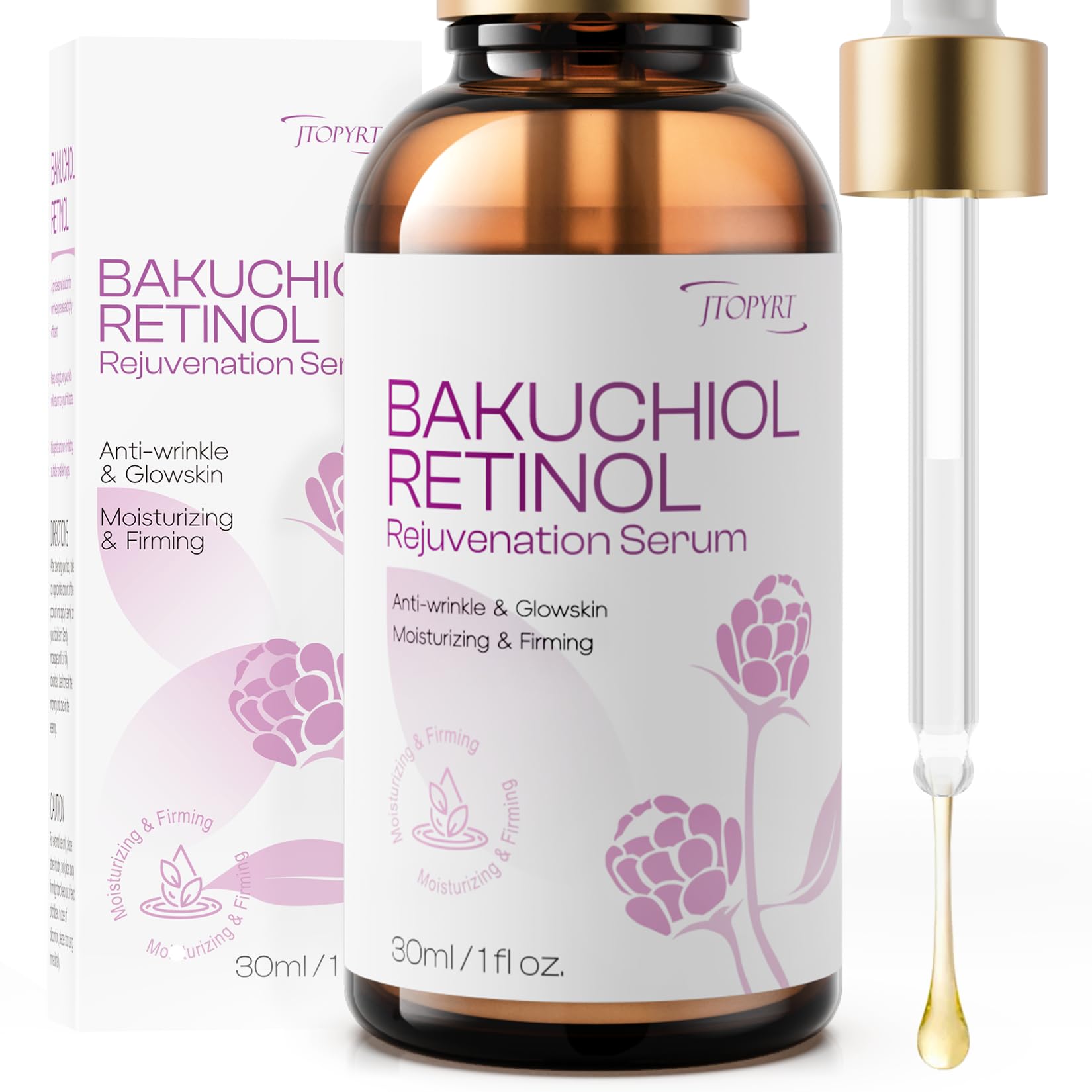 Bakuchiol Retinol Serum Alternative for Face: Bakuchiol Serum With Vitamin B5 and 2% Hyaluronic Reduce Black Spots Suitable for women and men
