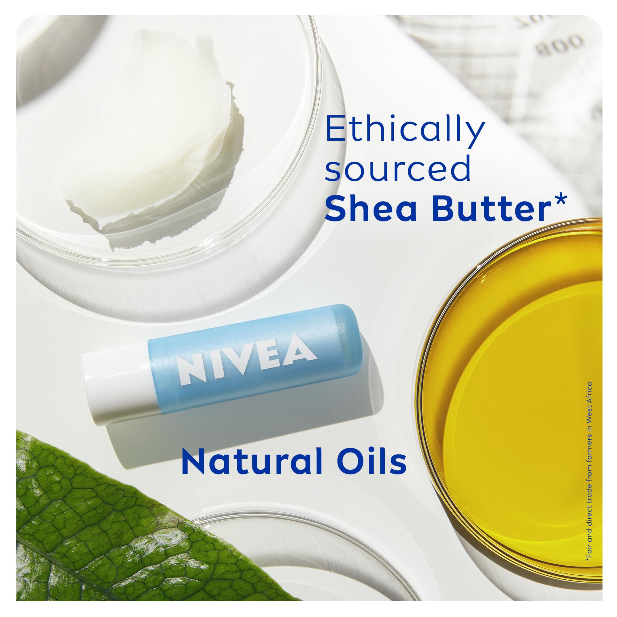 NIVEA Lip Balm Hydro Care with SPF 15 (4.8g), Hydrating Lip Balm with Shea Butter, Natural Oils and Vitamins, Provides 24 Hour Moisture and Protection