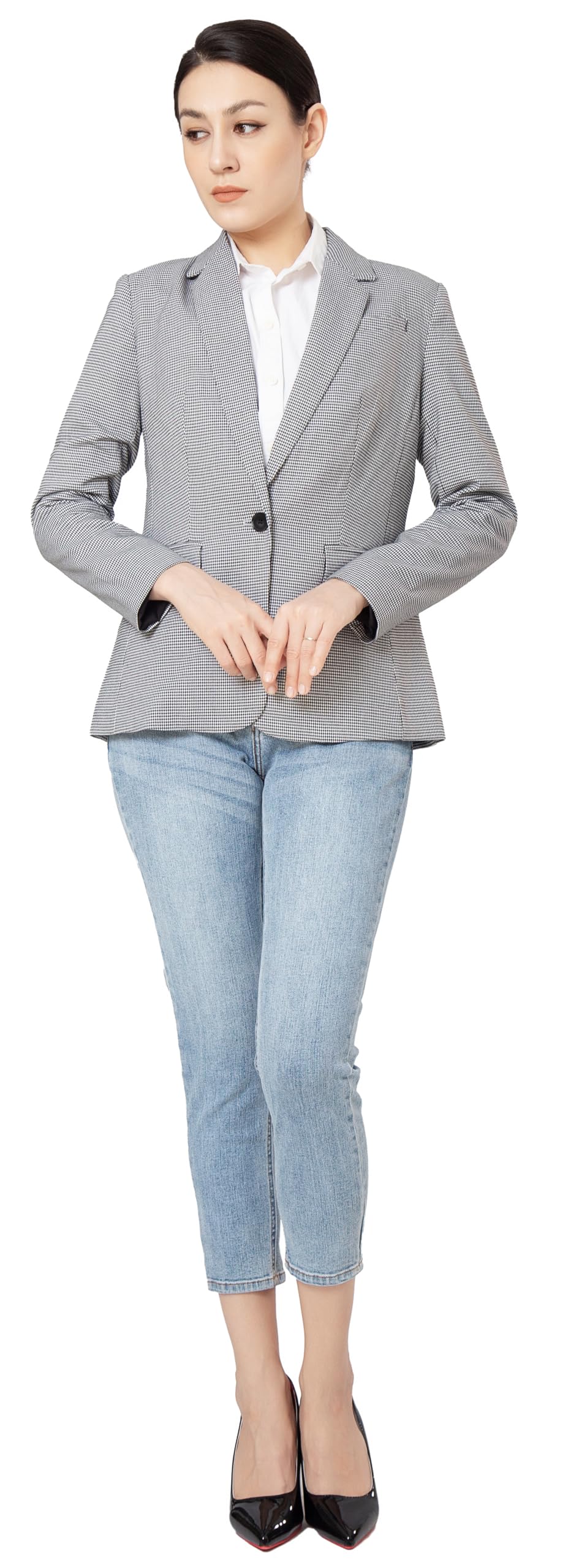 Marycrafts Women's Blazers Blazer Jackets for Women Business Casual Work Professional 6 Houndstooth