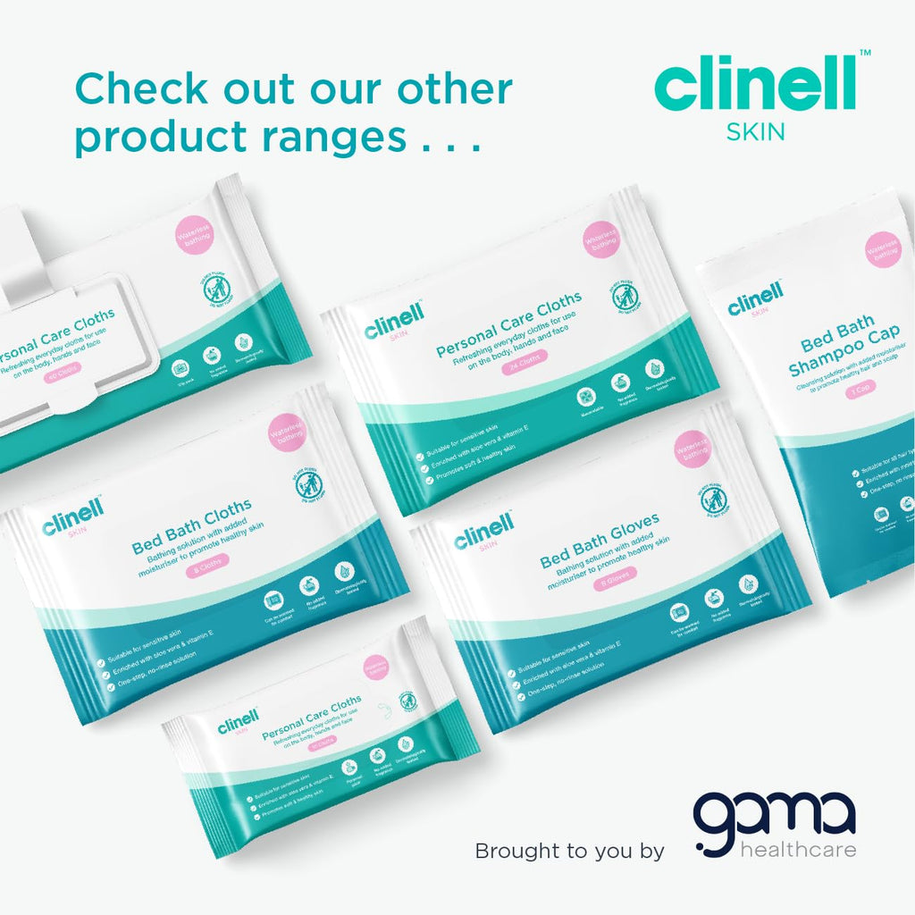 Clinell Skin Professional Care - Maceratable Personal Care Wipes - Pack of 24 - Gentle Face and Body Wipes, Alcohol Free, Dermatologically Tested, Multi-Purpose