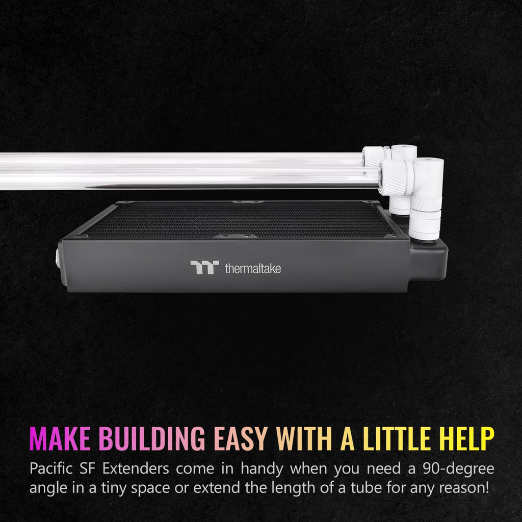 Thermaltake Pacific SF Female to Male 20mm Extender White/DIY LCS/Fittings CL-W392-CU00WT-A