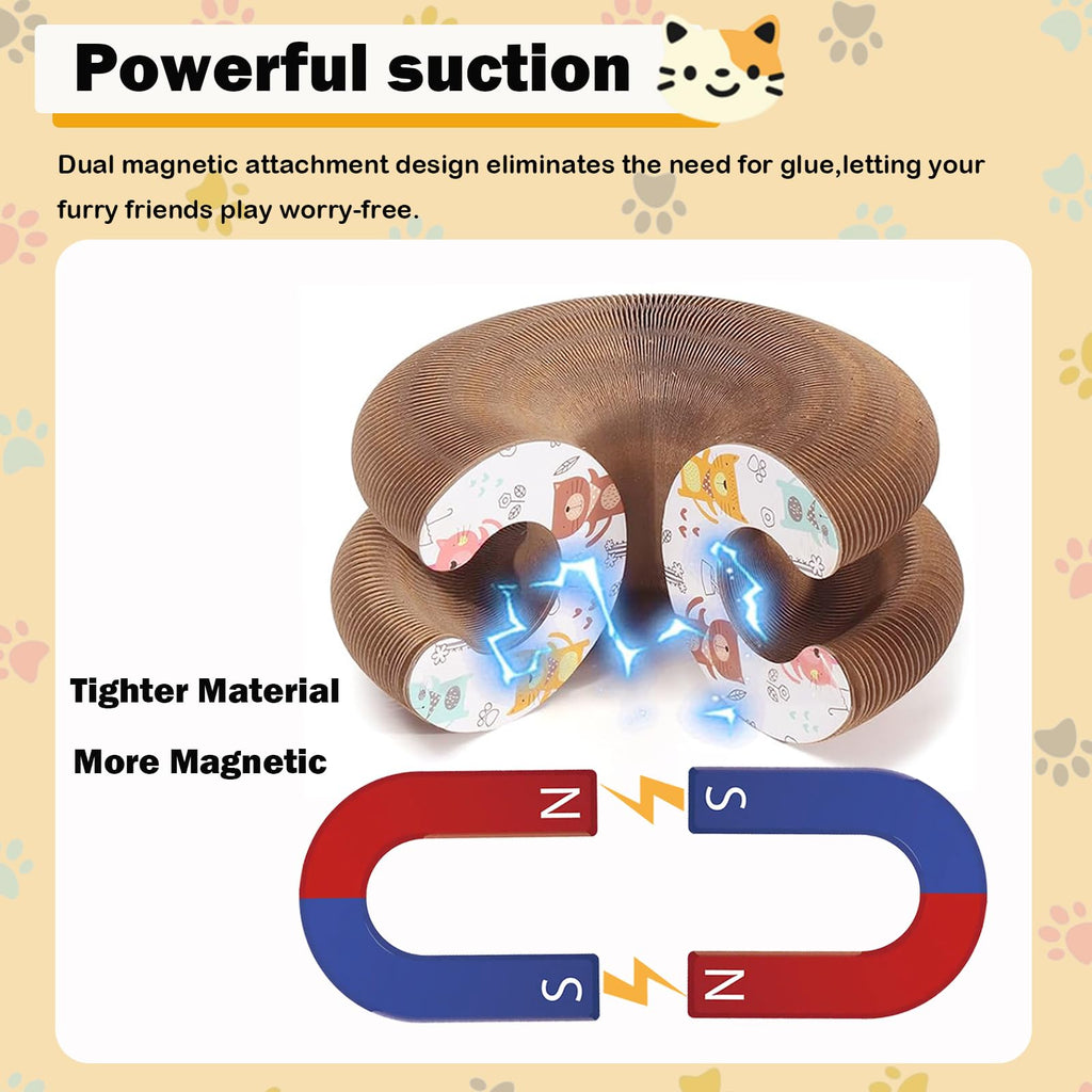 LGYJQTCMG Kitty Kurlz Cat Toys Magic Organ Cat Scratcher Shape Shifting Cat Toy with Catnip Balls Cat Puzzle Toy Accordion Ultimate Interactive Kitten Toys for Indoor Cats