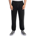 Fruit Of The Loom Mens Eversoft Fleece Elastic Bottom With Pockets, Relaxed Fit, Moisture Wicking, Breathable Sweatpants, Black, Large US
