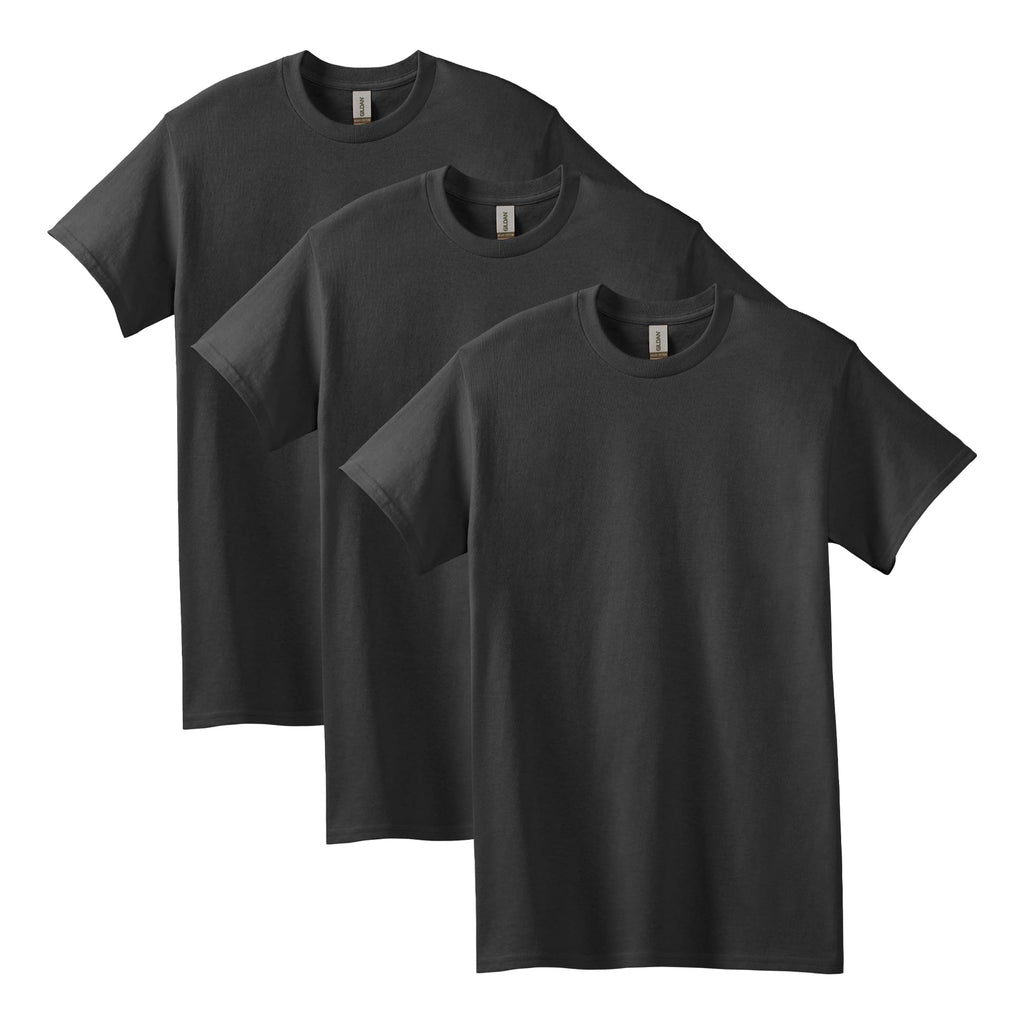 Gildan mens Heavy Cotton T-shirt, Style G5000, Multipack T Shirt, Black (3-pack), 3X-Large US