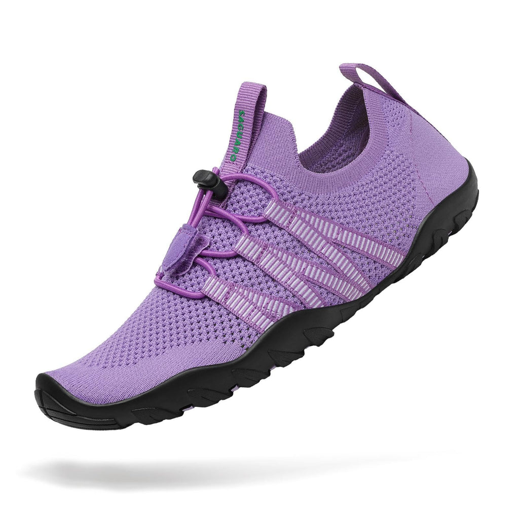 Mishansha Water Shoes for Women Men, Quick-Dry Barefoot Swim Shoes with Drainage Holes, Lightweight Aqua Shoe for Beach Pool River Boating Yoga Walking 8 Women/6.5 Men Light Purple