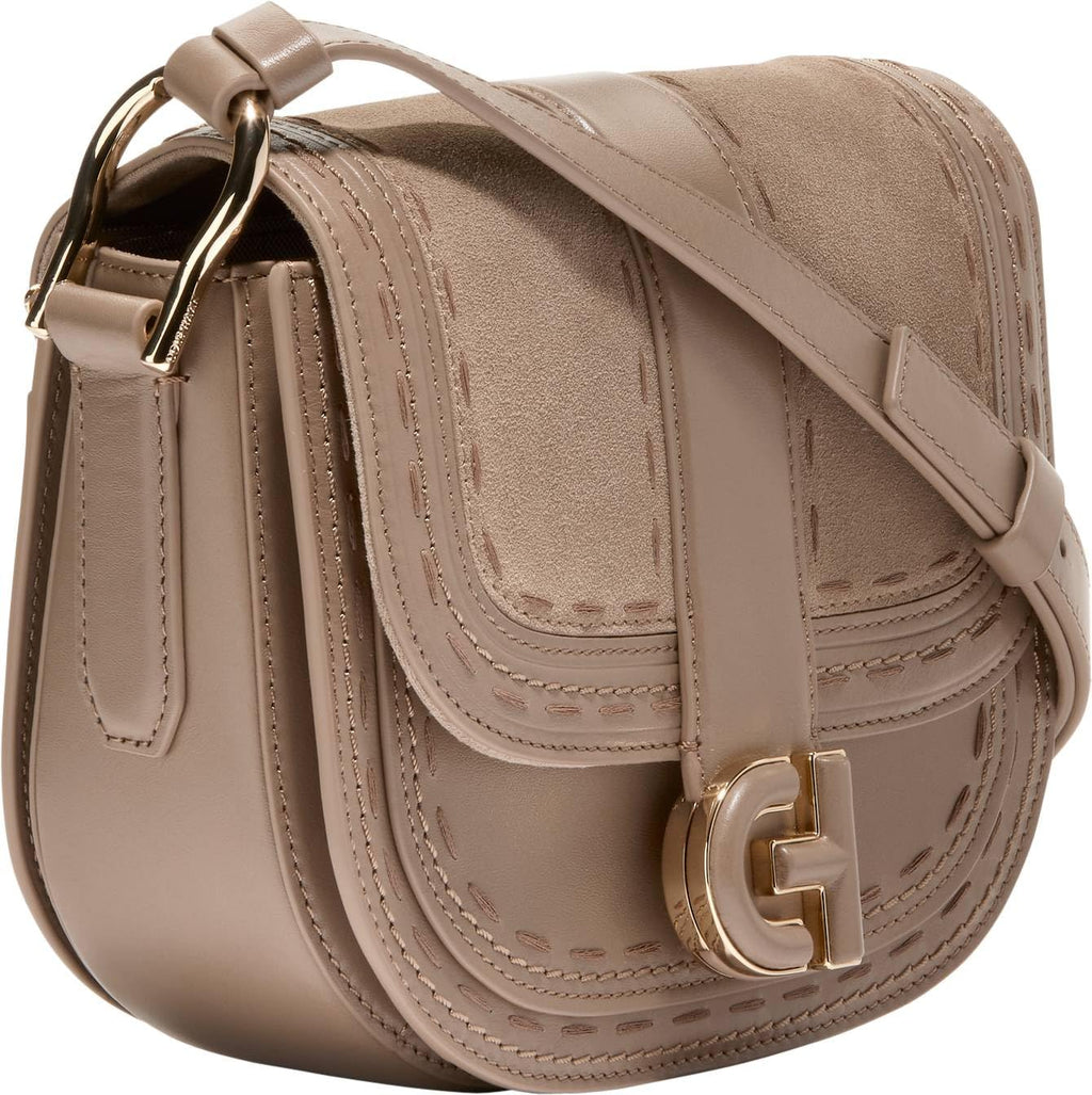 Cole Haan Womens Essential Mini Saddle Bag, Irish Coffee-Whip