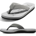Wirpex Men's Arch Support Flip Flops-Comfortable Yoga Mat Orthotic Sandals Non-Slip Lightweight Beach & Outdoor Walking Slippers Grey 10 Size