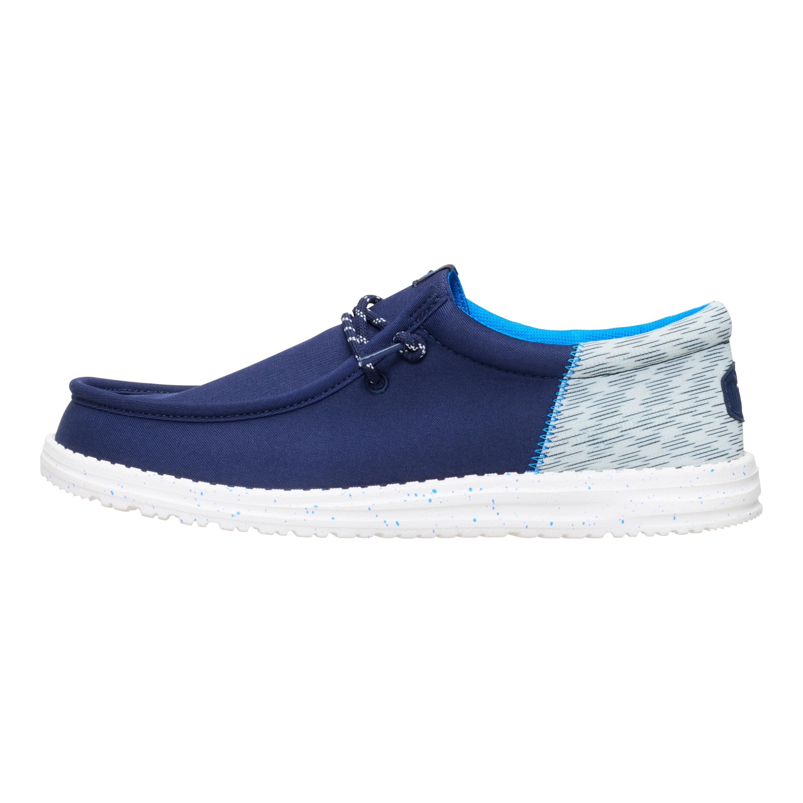 HEYDUDE Wally Funk Jersey Jacquard Peacoat Blue/Multi 10, Men’s Shoes, Slip-on Loafers, Comfortable & Light-Weight
