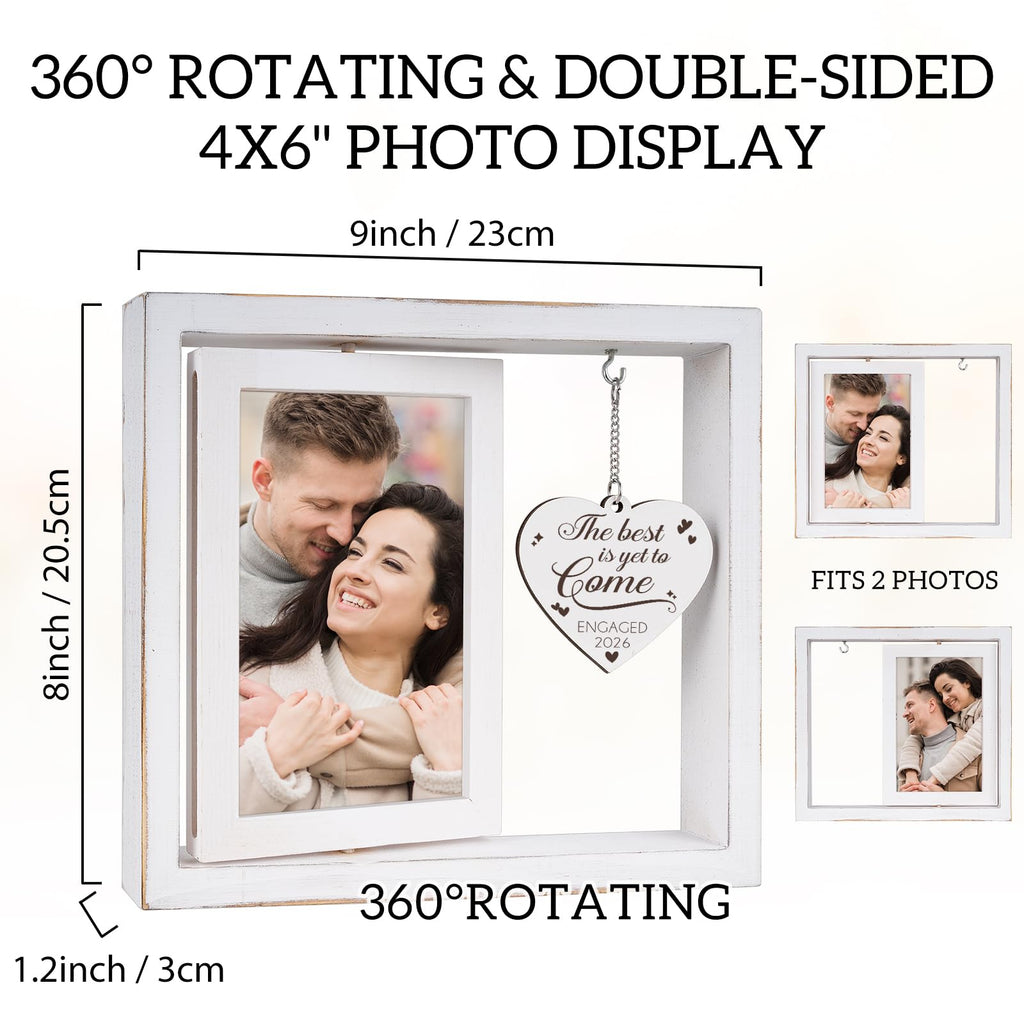 Engagement Gifts for Couples 2026, Gifts for Newly Engaged Couples, Happy Engaged Picture Frame, Engagement Gift for Newly Engaged Best Friends Him Her Bride to Be Fiance Women Photo Frame 4"×6"