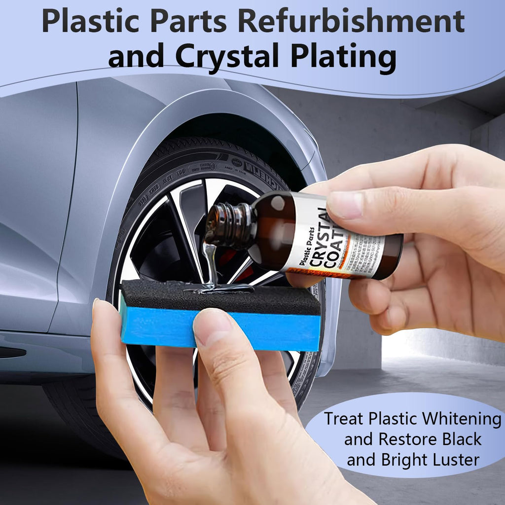 Acssart Plating Refurbishing Agent, Crystal Coating for Car Plastic Parts,Car Plastic Plating Refurbishing Agent,Nano Coating Agent,Cars Plastics Restorer for DIY, Automotive, 30ml(3pcs)