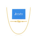 Jewlpire 14K Gold Plated Chain Necklace for Women, 1.3MM Box Chains Necklace 14K Gold Plated Chain for Women Thin & Sturdy Womens Chains Necklaces, 22 Inches