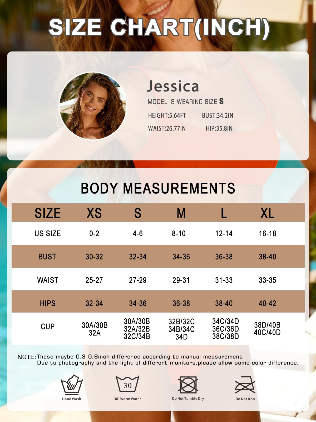 OWICA Women's 2 Piece Bikini Set Sexy Bathing Suits for Women Adjustable Spaghetti Straps Bandeau High Cut Swimsuit 2026 Orange