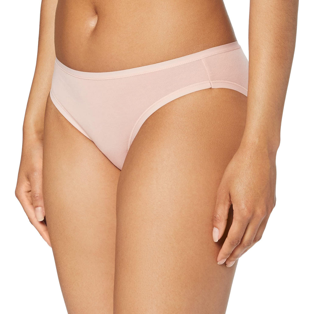 Amazon Essentials Women's Breathable Cotton Bikini Brief Underwear with Full Coverage, Pack of 6, Ditsy/Dots, Medium