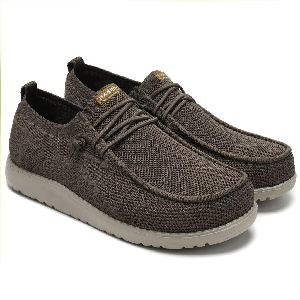 ITAZERO Extra Wide Shoes for Men 6E Comfortable Lightweight Orthopedic Loafers with Arch Support for Swollen Feet Big and Tall Shoes(Khaki 11)