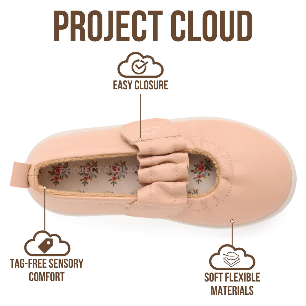Project Cloud Toddler Shoes Non-Slip Mary Jane Flat Shoes for Girls - Lightweight Girls Shoes with Soft & Plush Foam Insole - Mary Janes Kids Shoes & Girls Sneakers (Taylor, BLUS,5T)
