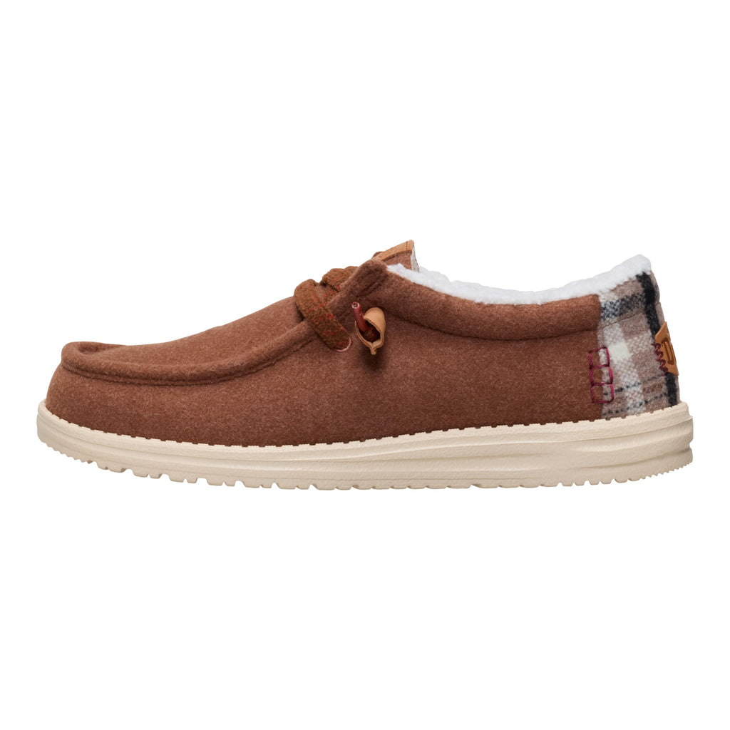 HEYDUDE Wally Cozy Plaid Downtown Brown/Multi 11, Men’s Shoes, Slip-on Loafers, Comfortable & Light-Weight