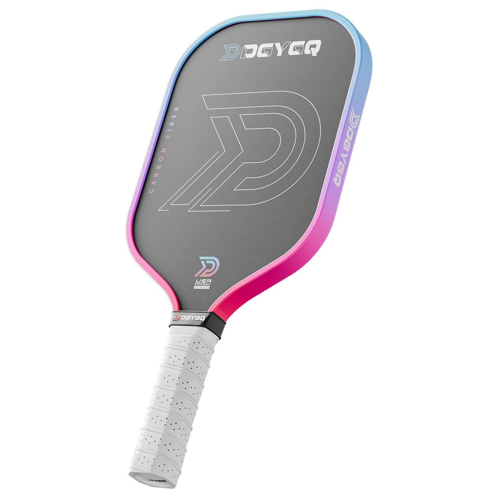 DGYGQ Professional Carbon Fiber Pickleball Paddle-16mm, Superior Control, Strong Power and Forceful Spin with 16mm Honeycomb Core Pickleball Rackets (Red and Blue)