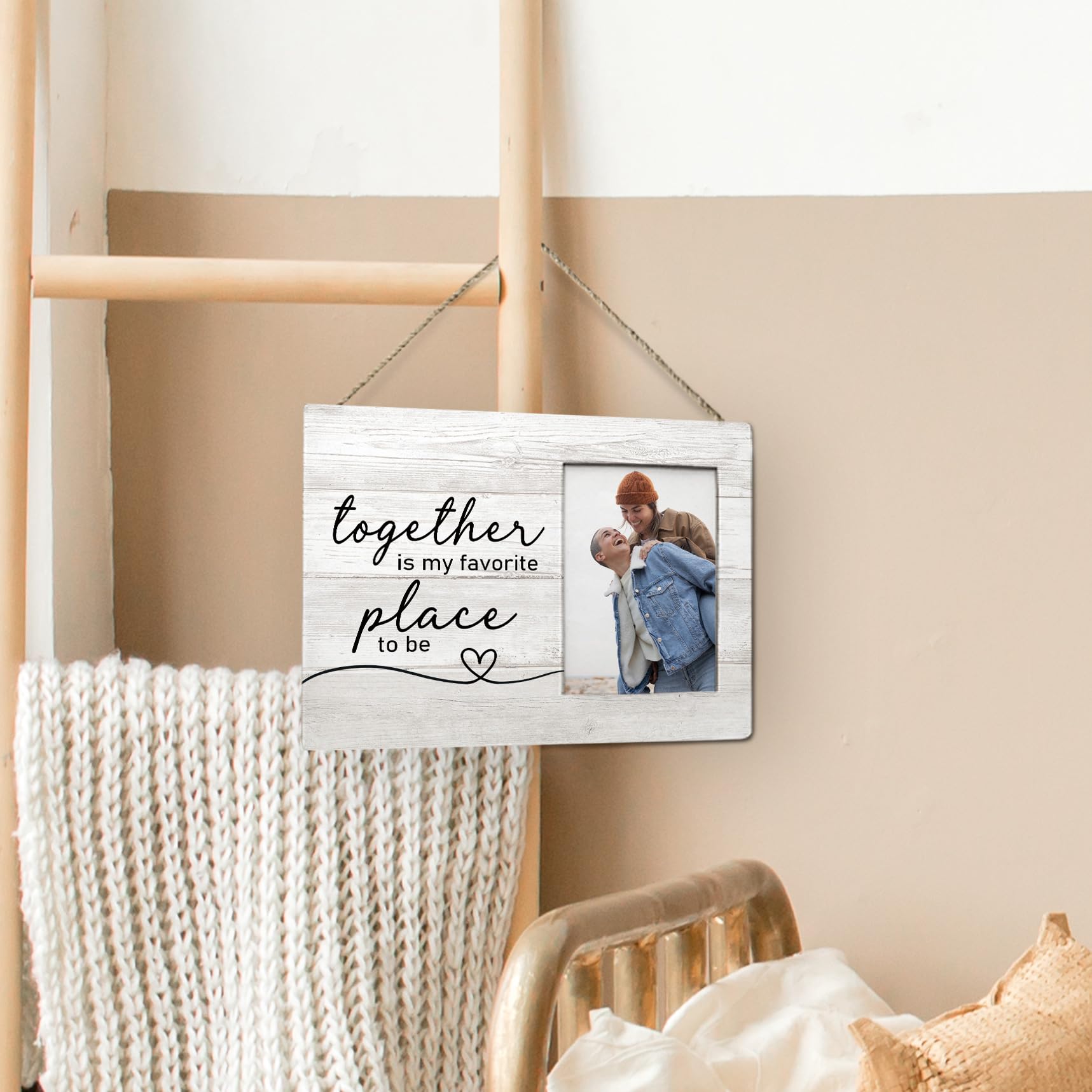 FLDAS Couple Picture Frames 8x10, Gifts for Couples, Wedding Picture Frames for the Couple Wedding Gifts,Together is My Favorite Place Photo Frame