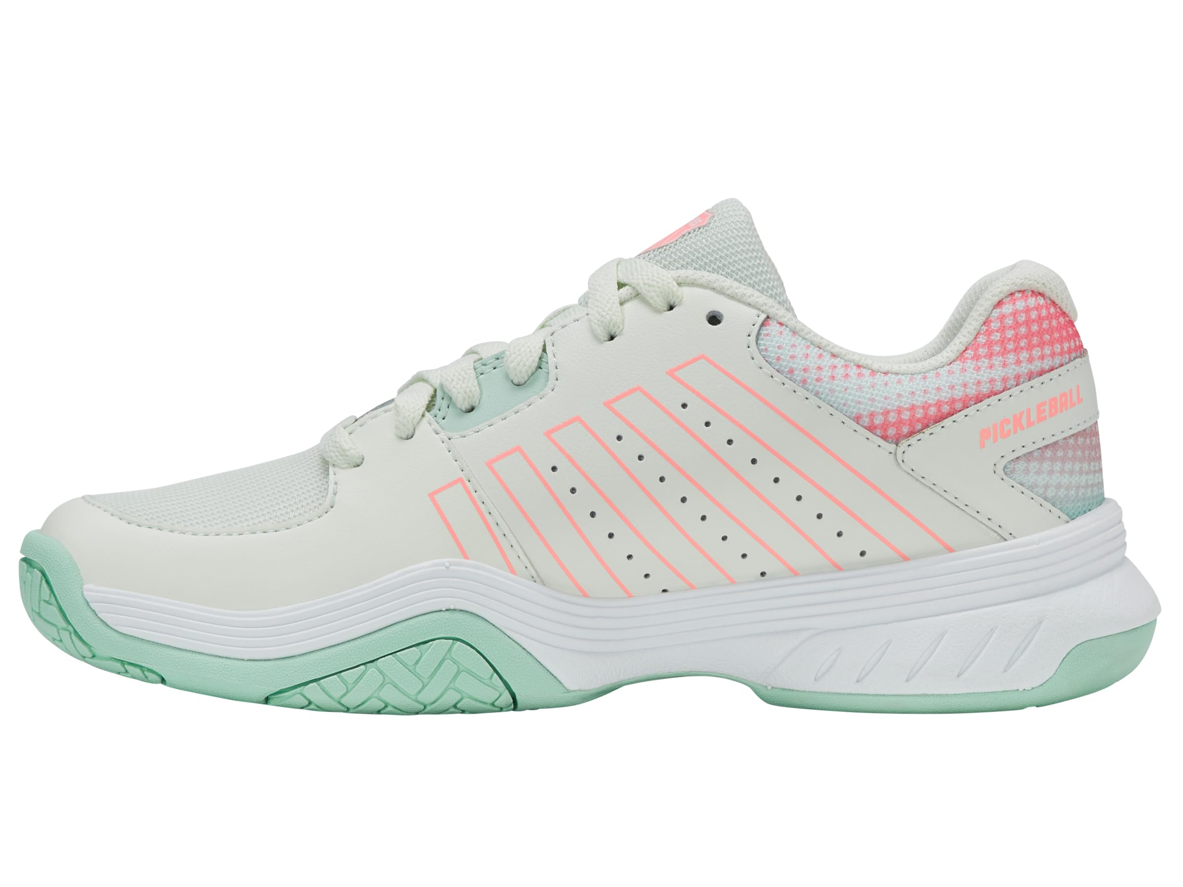 K-Swiss Women's Court Express Pickleball Shoe, Ice/White/Honeydew, 6 M