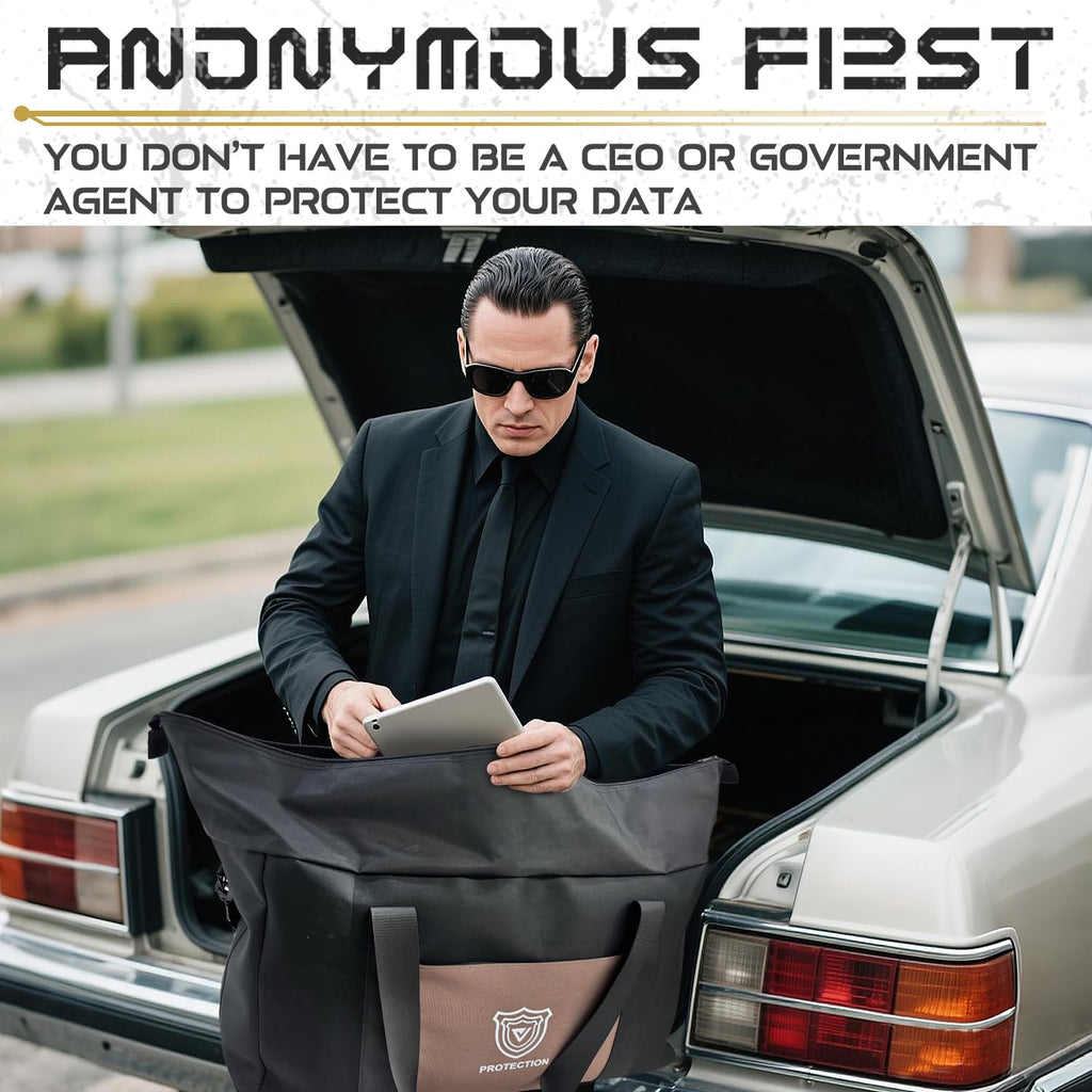 Faraday Duffel Bag Military-Grade RF Shielding for Large Electronics & Mobile Devices Travel Protection Signal Isolation Data Privacy