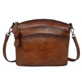 HESHE Crossbody Bags for Women Leather Purses with Multi-Pockets Vintage Cross-body Bag Ladies Small Satchel Shoulder Handbags Hobo Bag (Coffee)