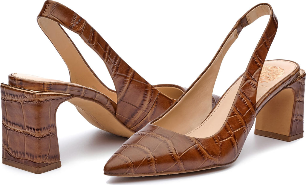 Vince Camuto womens Hamden Slingback Pump, Barn Brown, 7.5 US