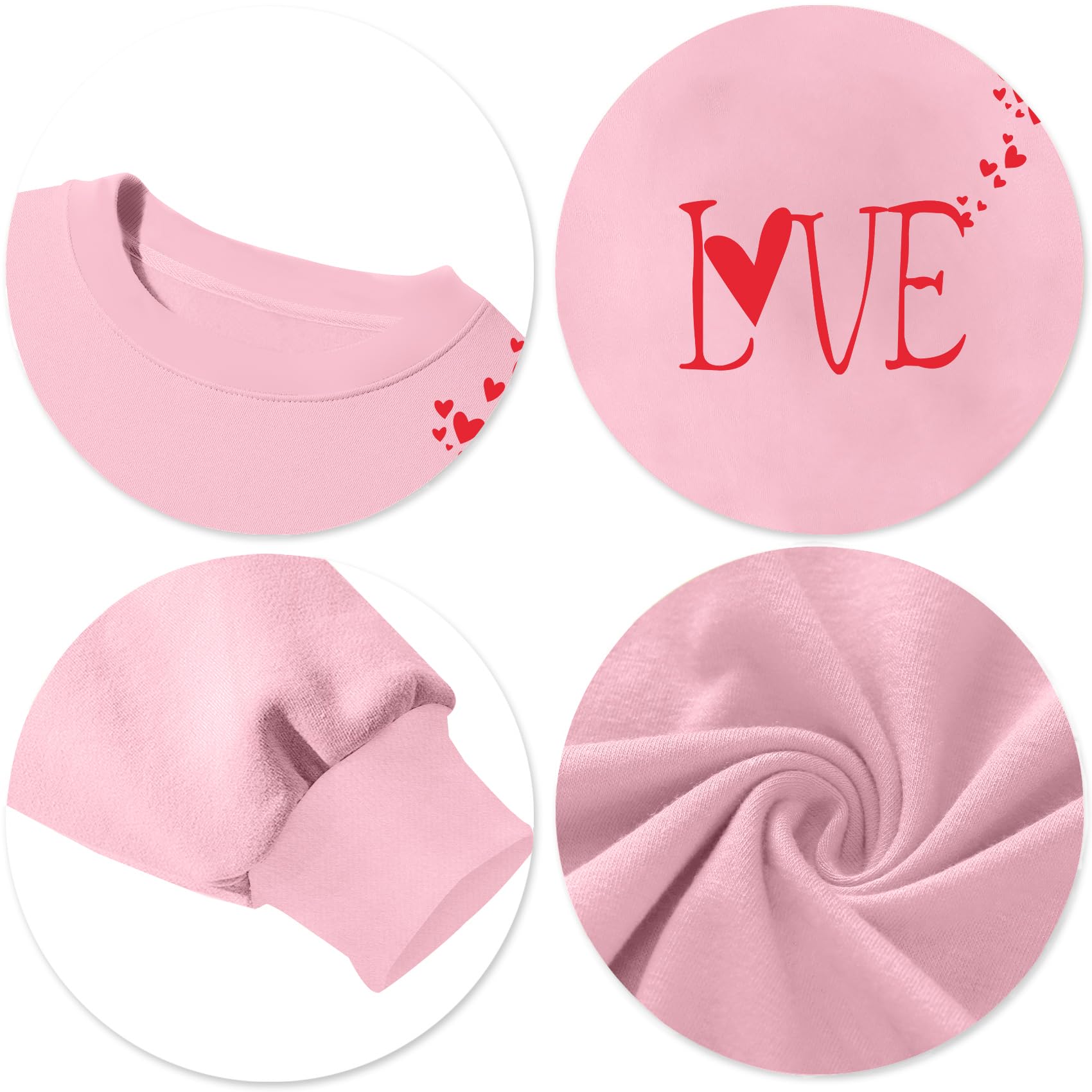 Valentines Day Shirt for Women: Love Heart Graphic Long Sleeve Valentine Pullover Tops Casual Valentines Gifts