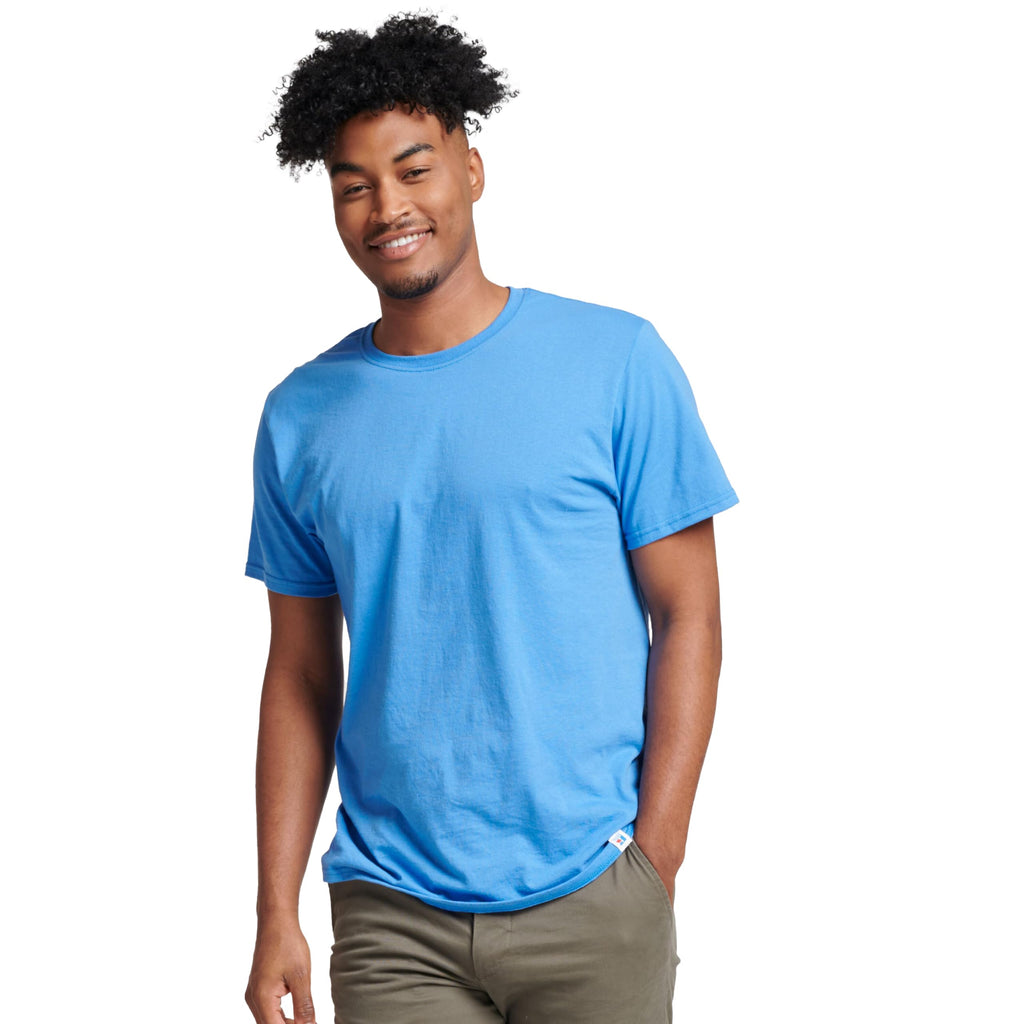 Russell Athletic mens Cotton Performance Short Sleeve T-shirt T Shirt, Collegiate Blue, XX-Large US