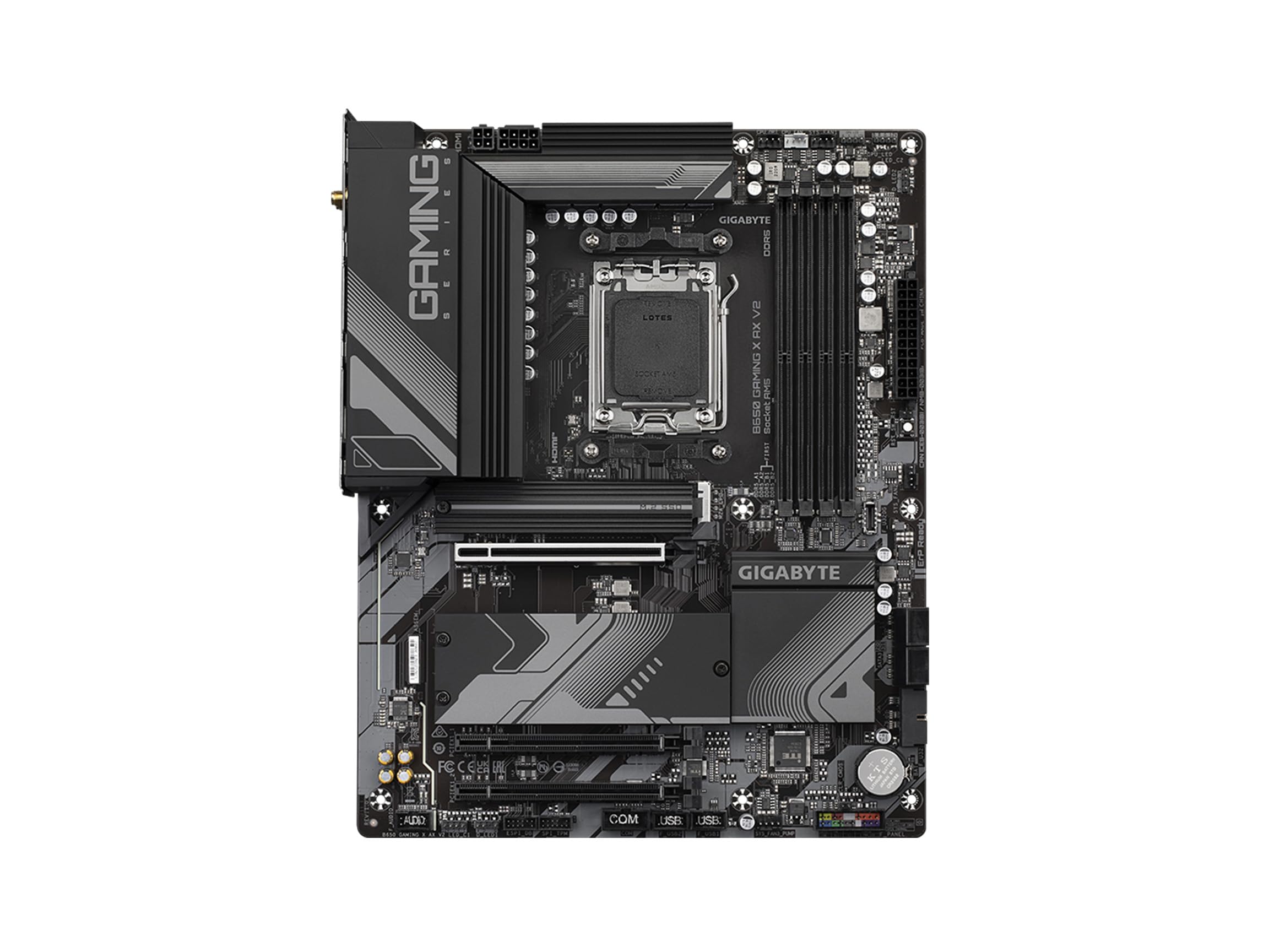 GIGABYTE B650 Gaming X AX V2 (rev. 1.0) AM5 LGA 1718 AMD B650 ATX DDR5, Triple M.2, PCIe 5.0, USB 3.2 Gen2x2 Type-C, AMD Wi-Fi 6E, Realtek 2.5GbE LAN (Renewed)